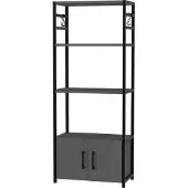 En.casa Keukenkast Arhuni 139x56x30 cm zwart en antraciet []