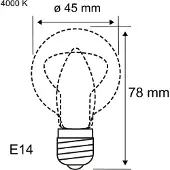 Paulmann 29098 LED-lamp Energielabel F (A - G) E14 Kogel 4.8 W Neutraalwit (Ø x h) 45 mm x 78 mm Filament / Retro-LED 5 stuk(s)