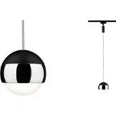 Paulmann URail Capsule II hanglamp 2.700K zwart II, dimbaar, chroom / zilver, Woon-/ Eetkamer, metaal, Modern