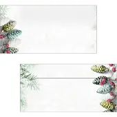 Sigel Enveloppen voor Kerstmis Christmas Garland, lang, 90 g/m², opdruk dennenappels, 50 stuks