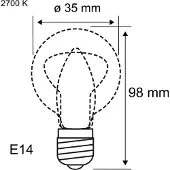 Paulmann 29095 LED-lamp Energielabel F (A - G) E14 Kaars 4.8 W Warmwit (Ø x h) 35 mm x 98 mm Filament / Retro-LED 5 stuk(s)