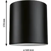 Paulmann Tallis 95612 Lampenkap Zwart (mat)