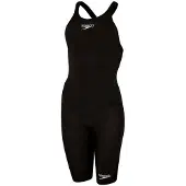 Speedo Fastskin Lzr Ignite Kneeskin Open Back Competition Swimsuit Zwart UK 30 Vrouw