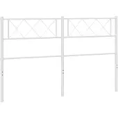 vidaXL Vervangend hoofdbord 150 cm metaal wit