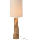 J-Line lamp Schroefdraad - hout - naturel/grijs