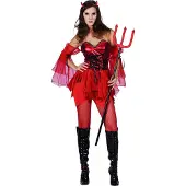 Vegaoo - Duivel kostuum voor dames Halloween outfit