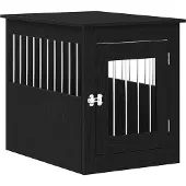 vidaXL Hondenbenchmeubel 55x75x65 cm bewerkt hout zwart eikenkleurig