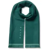Falke Basic Jacquard Logo sneldrogend warm wol wintersjaal unisex groen - maat ONESIZE