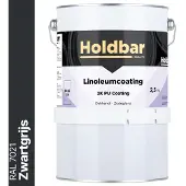 Holdbar Linoleumcoating Zwartgrijs (RAL 7021) 2,5 Kg - Linoleum Verf - Alle Kleuren - Vloerverf - Krasvast - UV-bestendig - Vergeelt niet - Gemakkelijk Schoonmaken - 2 Componenten