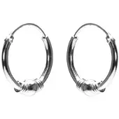 Karma Bali hoop oorringen BC10.12 Zilver (12MM)