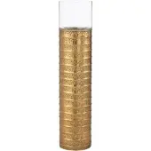 J-Line kaarshouder Zuil - metaal/glas - goud - large