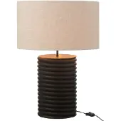 J-Line Tafellamp Draadbreedte Ailanthus Hout Zwart/Grijs