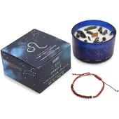 Ancient Wisdom Zodiac kristallen kaars met edelsteen armband - leeuw - sterrenbeeld kaars - leo