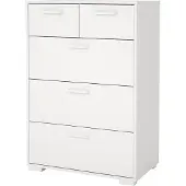 Ebuy24 Sofia kommode 5 lades wit.