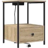 vidaXL Nachtkastje Sonoma Eik 42 x 41 x 56 cm Bewerkt hout