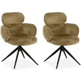 MX Sofa - Porta – Eetkamerstoelen – Curry – Set van 2