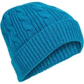 Falke Unisex Basic Hat Cable Knit sneldrogend warm wol muts unisex emerald - maat 6695