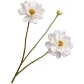 Silk-ka Kunstbloem-Zijden Bloem-Kunsttak Dahlia Steel Creme 75cm