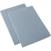 Homescapes Set van 2 Babylakens zonder elastiek – Flanellen Lakens Blauw, 100x150 cm