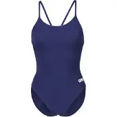 Arena Badpak 'LACE BACK SOLID' donkerblauw / wit