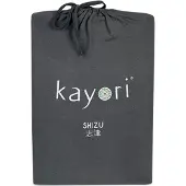 Kayori Hoeslaken Shizu Antracite (Jersey)-1-persoons (90/100 x 200/210/220 cm)