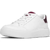 FitFlop Women RTG Sequin-Backtab Leather Sneakers Urban White/Ruby-Schoenmaat 36