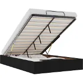vidaXL Bedframe zonder matras 120x190 cm stof zwart