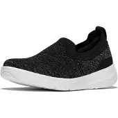 FitFlop Women Super-Q Knit Slip-Ons Black/Silvereen-Schoenmaat 39
