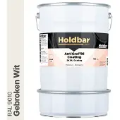 Holdbar Anti Graffiti Coating Gebroken Wit (RAL 9010) 10 Kg - Maakt Graffiti verwijderbaar - Graffiti Verwijderen - In Alle Kleuren - Voor Steen, Beton, Hout, Metaal en Tegels