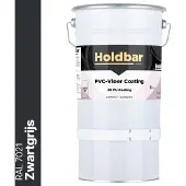 Holdbar PVC-Vloer Coating Zwartgrijs (RAL 7021) 5 Kg - Vloerverf - Alle kleuren - Hecht direct op PVC - Slijtvast - UV-bestendig - Gemakkelijk te reinigen - Beschermt PVC-Vloer - 2 Componenten Verf