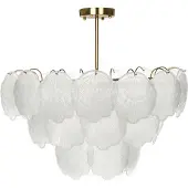 Beliani CAPLINA - Kroonluchter - Messing/Transparant - Glas