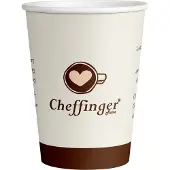 Cheffinger Kartonnen Koffiebeker - 250ml - Cremé - 1000 Stuks