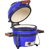 Beliani KAMADO - Mini houtskoolgrill - Blauw - Keramiek