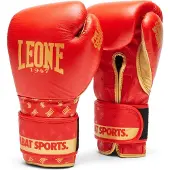 Leone1947 Dna Leather Artificial Boxing Gloves Oranje 16 oz