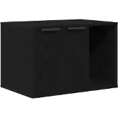 vidaXL Kattenbakomheining zwart eiken 60x40x40 cm bewerkt hout