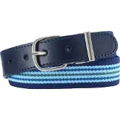 Playshoes Elastische Riem Leder Lichtblauw/marine | Maat: 65 cm