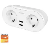 Logilink Smart Home Logilink Wi-Fi-stekker 2-poorts met 2x USB (CEE 7/3)