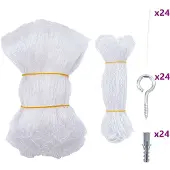 vidaXL Kattennet, transparant, 8x3 meter, nylon