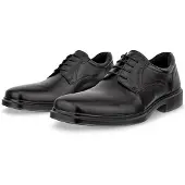 Ecco Veterschoen 'Schnürschuh Herren 500164/01001 Glattleder in schwarz' zwart