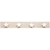 Atmosphera Kapstok kinderkamer - wolken knoppen - 4 haken - MDF hout - 55 x 7 cm - wit