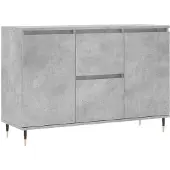 vidaXL Dressoir 101,5x35x70 cm bewerkt hout betongrijs