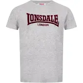 Lonsdale Shirt 'London' grijs gemêleerd / donkerrood
