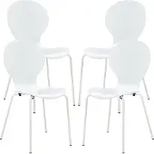 En.casa Eetkamerstoel Etne 85x48x50 cm set van 4 wit []