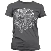 Batman Inked Dark Knight Girly Tee Damen T-Shirt Dark-Grey-M