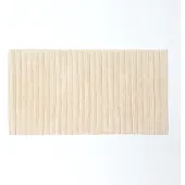 Homescapes Crèmewitte badmat, geribbeld, 100% katoen, draaddichtheid 1500, 50 x 100 cm