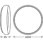 Osram LED-plafondlamp ORBIS LIVIA, dimbaar, alu / grijs / zink, Woon-/ Eetkamer, metaal, Modern, LED plafondlamp