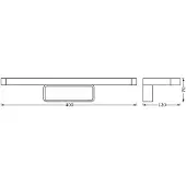 Osram Wandlamp ORBIS DISC BAR, zwart, Badkamer, Aluminium, Modern, Wandlamp