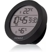 KIENZLE Thermo-hygrometer - - Rond - Zwart - Draadloos - Tijd/Datum weergave
