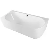 Polysan Sussi halfvrijstaand bad links mineraalmarmer 150x70cm wit