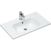 Saniclear Essen mineraal marmeren wastafel 80cm met kraangat